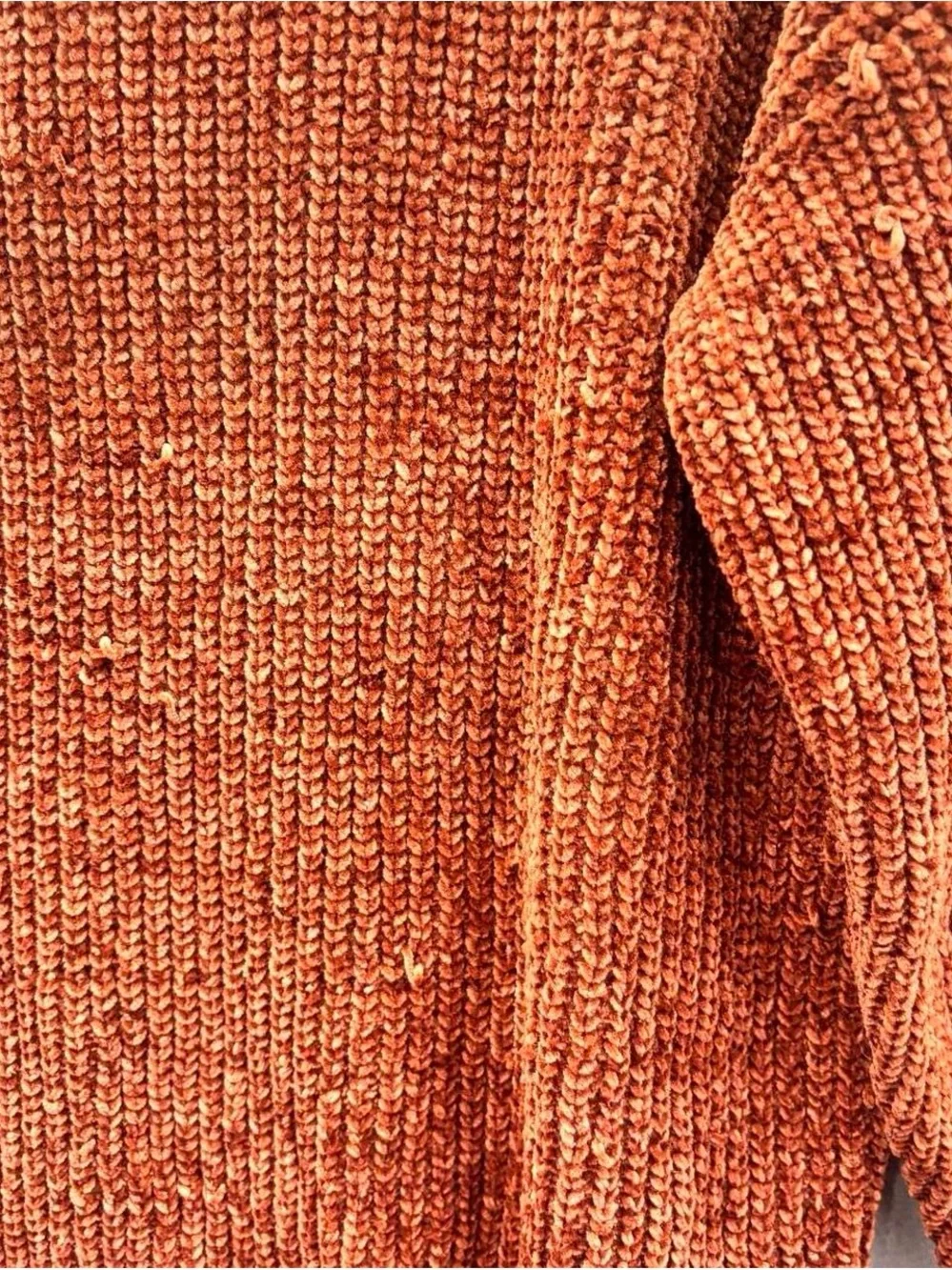 Women's Rust Crewneck Knit Sweater Serpentine